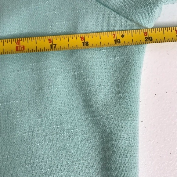 Vintage Pablo Collection Two Piece Skirt Jacket Top Mint Green Floral Women 12 - Picture 11 of 16